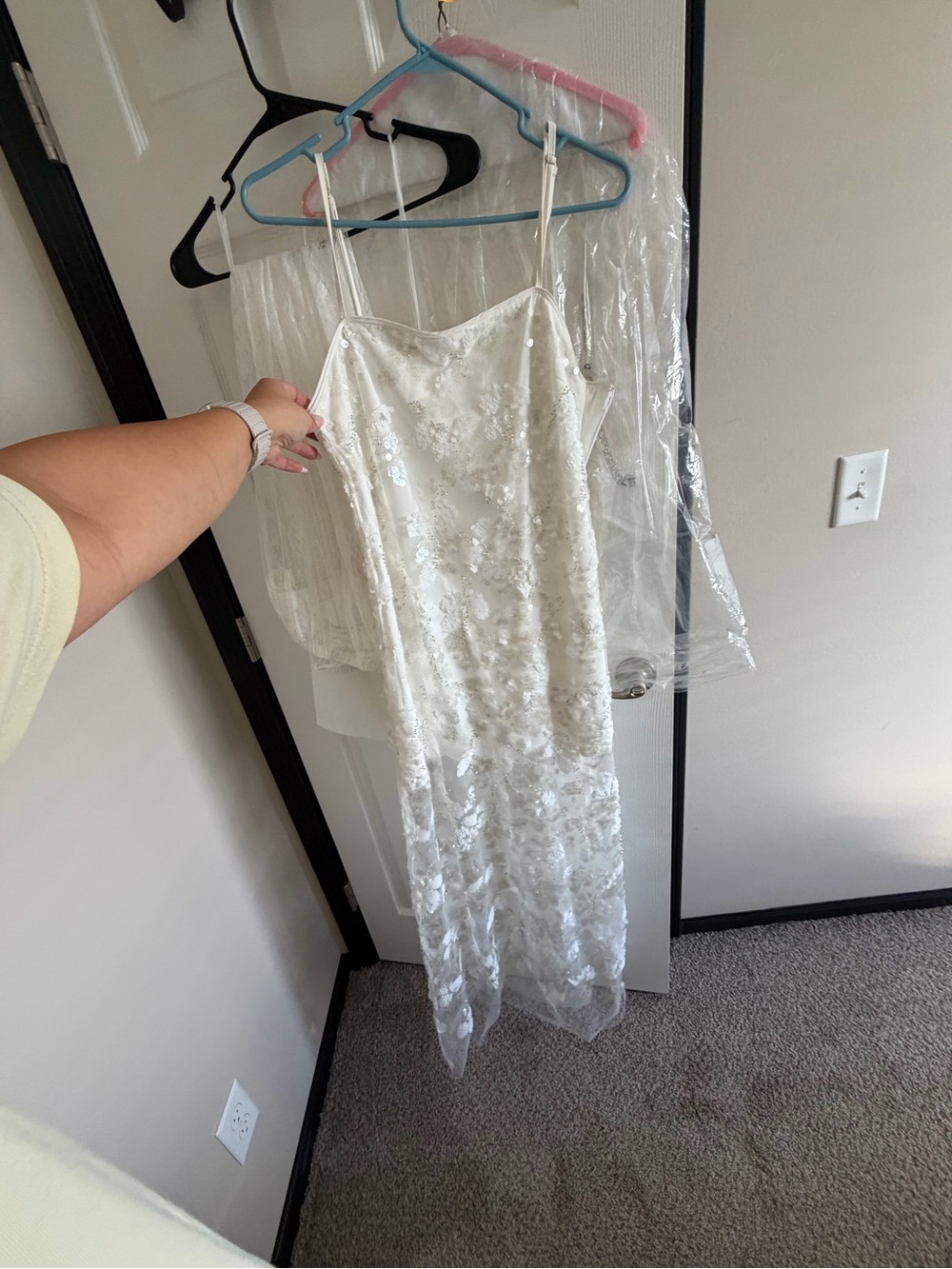 Lulu's White Floral Lace Slip Dress